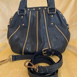 R&Em Convertible Crossbody / Handbag in brown faux leather